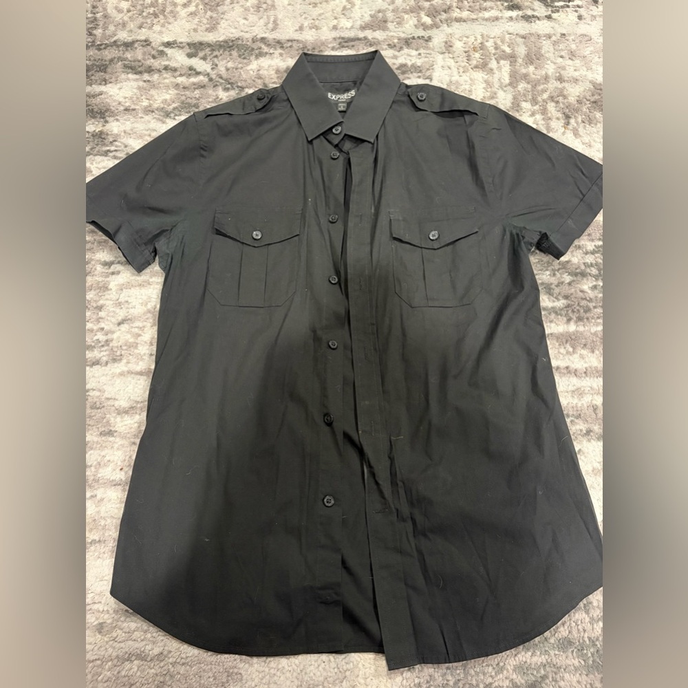 Men’s Express black button up shirt Size S